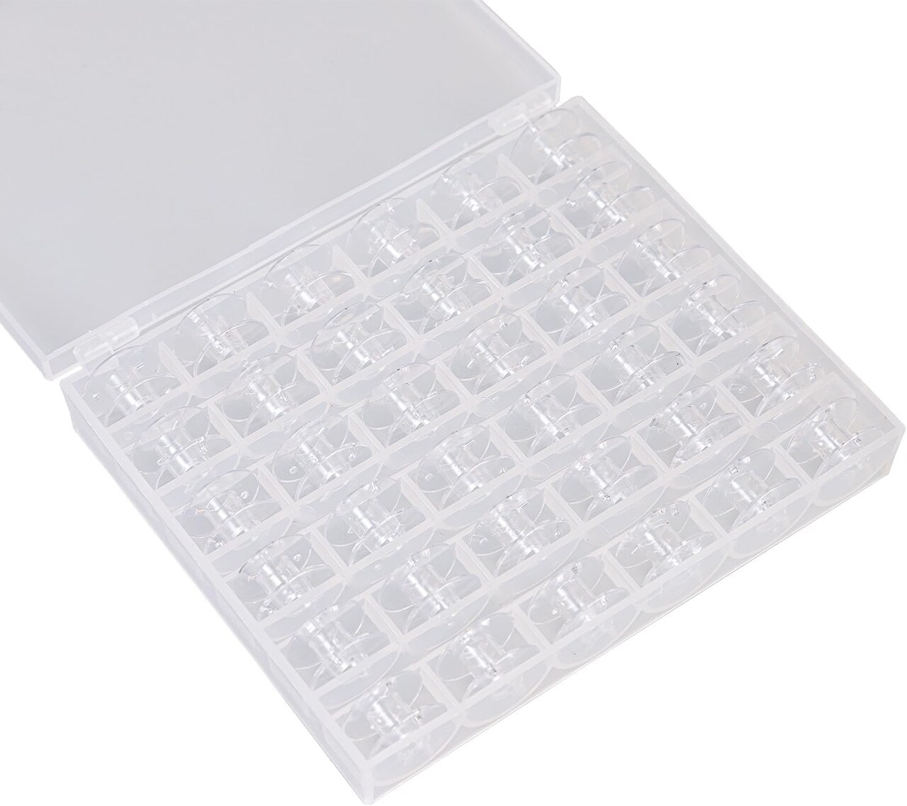 36-Piece SA156 Plastic Bobbins for Sewing Machines with Storage Case – Compatible with Brother, Singer, and Other Sewing Machine Accessories